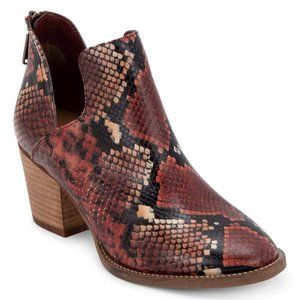 Blondo Neda Red Snake print boots